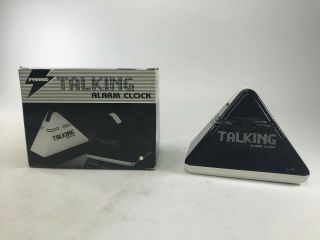 Retro Vintage Pyramid Talking Alarm Clock T - 10 Black Missing Battery Cover