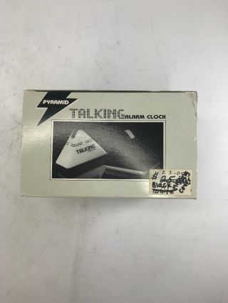 Retro Vintage Pyramid Talking Alarm Clock T - 10 Black MISSING BATTERY COVER 7