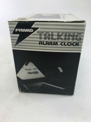 Retro Vintage Pyramid Talking Alarm Clock T - 10 Black MISSING BATTERY COVER 8