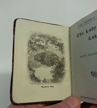 Scott ' s Lady of The Lake Thistle Library 1920s Illustrated Miniature Tartan Book 5