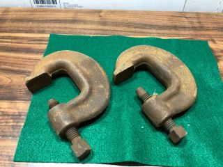 2 Vintage Jh Williams No.  2 Vulcan Heavy Service C - Clamps - Made In Usa