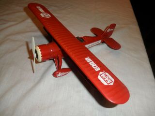Vintage Ertl Napa Echlin Stearman Bi Plane Bank Cast Iron Airplane