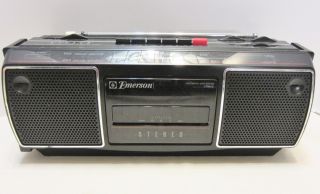 Vintage Emerson Boombox Am/fm Stereo Radio Cassette Recorder Model Ctr911c