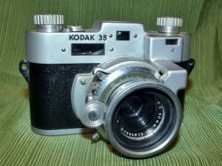 Vintage Kodak Model 35 Film Camera 35mm Anastar F/3.  5 Lens Collectible