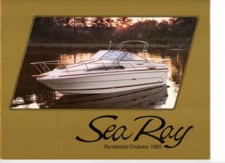 Vintage 1985 Sea Ray Boats Brochure " Runabouts/cruisers " Pretty