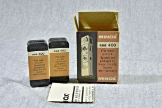 Minox Packaged Tri - X,  Asa 400 Film,  2 Roll Package Iob