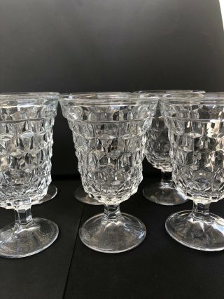 VINTAGE FOSTORIA AMERICAN PATTERN FOOTED WATER GLASSES 12oz SET OF 8 4