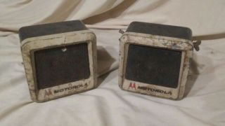 2 Vintage Classic Motorola Two Way Radio Speakers