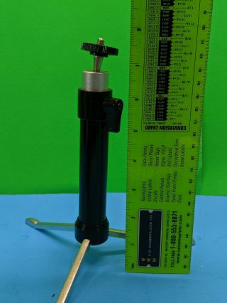 Vintage small Table Top Tripod with Slide Out Metal Legs W/Tilting/Locking Head 5