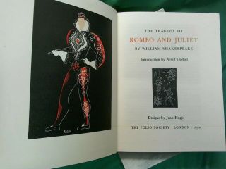 Folio Society Book,  The Tragedy Of Romeo And Juliet