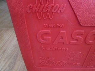 Vintage Chilton 6 Galln Vented Gas Can Model P - 60 2