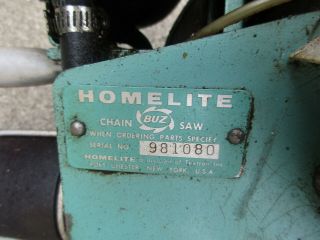 Vintage Homelite Buz Chainsaw Has Issues 7