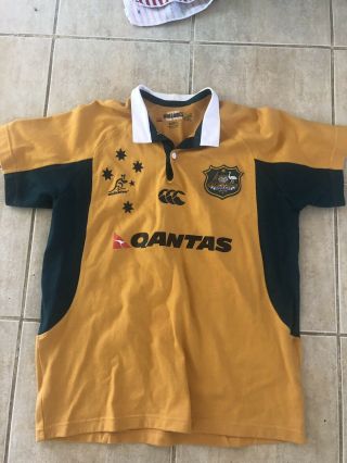 Vintage Rugby Australia Jersey Canterbury Wallabies Size Large