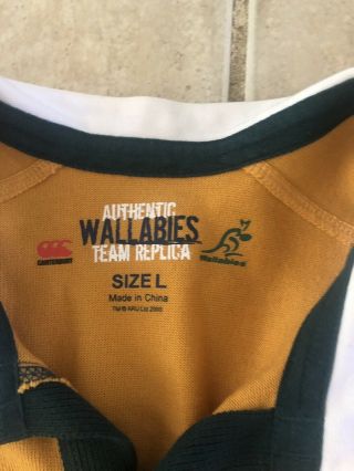 Vintage Rugby Australia Jersey Canterbury Wallabies Size Large 2
