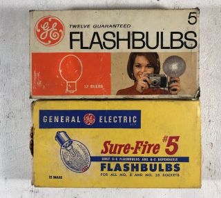 Ge General Electric No 5 Flashbulbs 20 Clear Bulbs Photography
