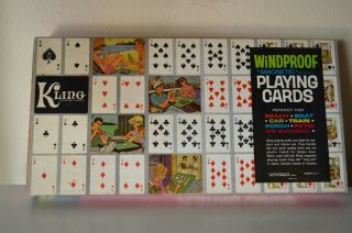 Vintage Kling Windproof Magnetic Steel Playing Cards - 1 Deck & Board