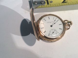 Vintage Gold Filled Elgin Full Hunter Pocket Watch Estate As Found