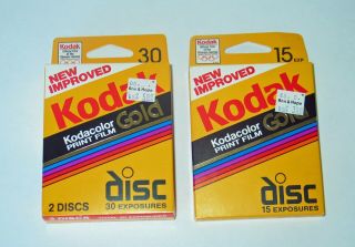 45 Exposures Vtg Kodak Disc Camera Gold Kodacolor Print Film 1995