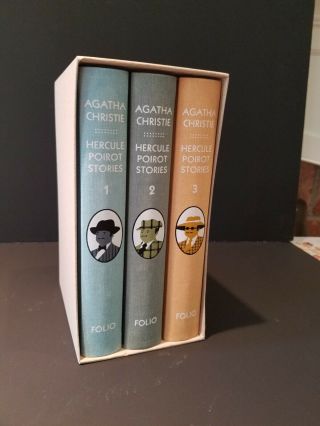 Folio Society.  Agatha Christie.  Complete Hercule Poirot 3 Vol.  Box Set,  2003
