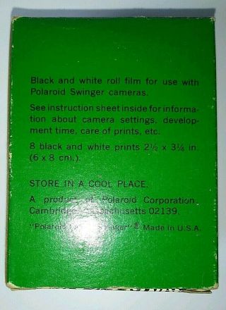 Polaroid Land Film Type 20C for the Swinger NOS Exp 11/1970 Collecting & Display 4