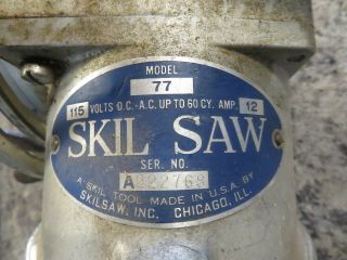 Vintage Skilsaw Worm Drive Model 67 - 5 1/2 " Circular Saw