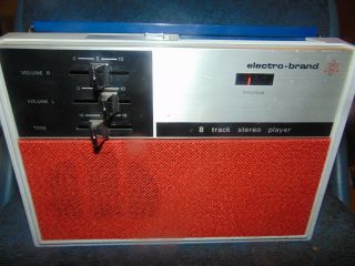 Vintage Electro Brand Swinger Portable 8 Track Cassette Player 3 - Way Power