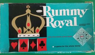 Vintage Game Rummy Royal 1962,  Whitman Table Size Plastic Game Sheet No.  4713