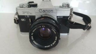 Vintage Canon Ftb Ql 35mm Slr Film Camera & Lens