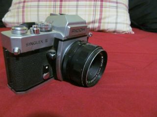 Ricoh Singlex Ii Camera With Lens Japan Auto Rikenon Vintage Antique Old Rare ?