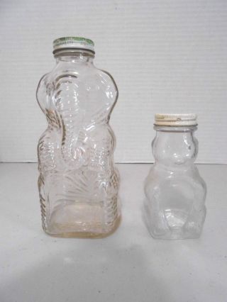 Vintage Grapette Beverage Syrup Glass Soda Bank Elephant,  Bear Glass Bank
