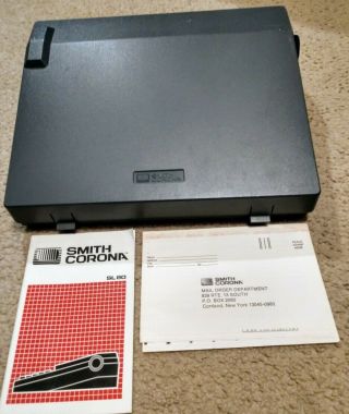 Vintage Smith Corona Sl80 Portable Electric Typewriter With Cover Great