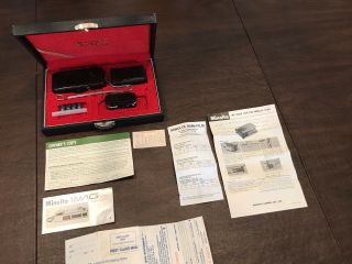 Minolta Mg 16 Subminiature Camera With Flash,  Accessories,  Paperwork And Box