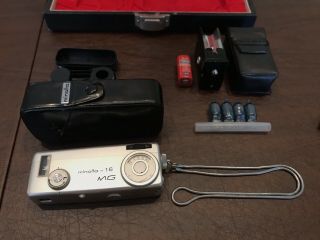 Minolta MG 16 Subminiature Camera With Flash,  Accessories,  Paperwork And Box 5