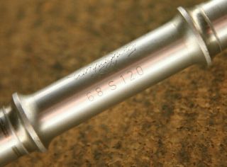 Vintage Campagnolo cotter pin bottom bracket spindle axle BSC 68 - S - 120 127mm 2