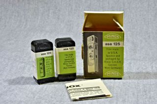 Minox Plus - X Asa 125 Film,  2 Cartridges Iob,  Dated Nov 1972