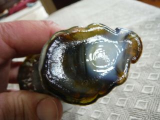 Vintage Swirl Slag Glass Cornucopia Horn of Plenty Toothpick Holder Imperial? EX 5