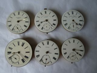 Vintage Pocket Watch Movements For Spares Repairs Graves Waltham Express Lever