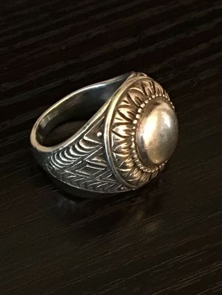 Wonderful Vintage Native American Sun Ring Sterling Silver 8 G Sz 7 1/2