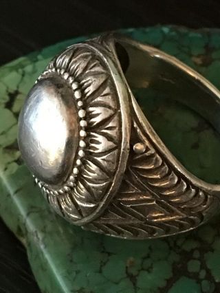 Wonderful Vintage Native American Sun Ring Sterling Silver 8 G Sz 7 1/2 6