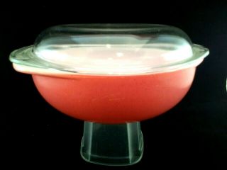 Vintage Pyrex 024 2 qt.  Pink Speckled Desert Dawn Round casserole 3