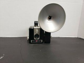 Vintage Kodak Brownie Hawkeye Camera Flash Model With Kodalite Flasholder -