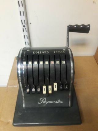 Vintage Paymaster X - 2000 Check Machine - - With Key