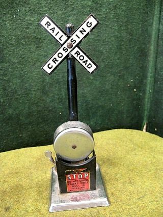 Vintage Marx O Scale Railroad Crossing With Bell