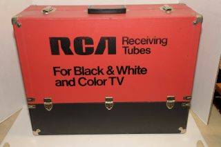 Large Rca Vintage Radio Tv Vacuum Tube Valve Caddy Service Carrying Case