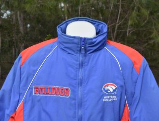 Vintage Jacket Men Size M - Western Bulldogs AFL - Bullies Doggies - Blue Red - 3