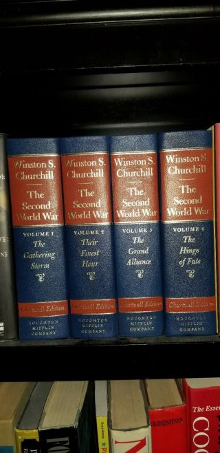 Winston S.  Churchill The Second World War 1976 Chartwell Edition Volume Set 1 - 4