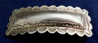 Native American T Sterling Silver Stamped Ladys Vintage Hair Clip