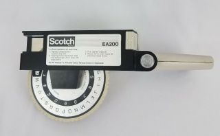 Scotch Model Ea200 Vintage Labeler 3/4 " Handheld Tape Label Maker Sh20