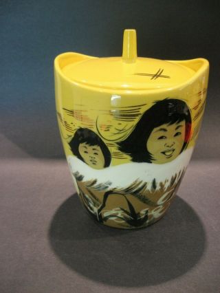 Vintage Mathtew Adams Alaska Series Eskimo Cookie Jar California Art Pottery Mcm