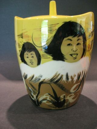 Vintage Mathtew Adams Alaska Series Eskimo Cookie Jar California Art Pottery MCM 2